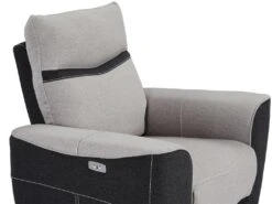 Fauteuil Relax électrique En Tissu Gris Et Anthracite DAMON -Accueil-Canapé canape 19946623