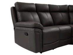 Grand Canapé D'angle Relax En Cuir Marron DEVERA -Accueil-Canapé canape 19956289