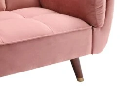 Canapé 3 Places Convertible Clic-clac En Velours Rose GULCAN -Accueil-Canapé canape 19966141