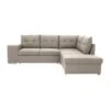 Canapé D'angle Convertible Réversible 4-5 Places MITCHELL - Tissu Beige - Coffre De Rangement - L 247 X P 205 X H 71/93 Cm -Accueil-Canapé canape 20001871