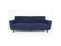 Canapé Convertible Clic-clac Refresha Velours Bleu -Accueil-Canapé canape 20006429