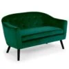 Canapé 2 Places Scandinave Savoy Velours Vert