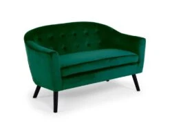 Canapé 2 Places Scandinave Savoy Velours Vert