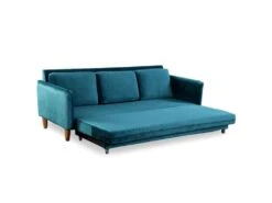 Canapé 3 Places Convertible Flixo Velours Bleu 8 Canapé 3 Places Convertible Flixo Velours Bleu -Accueil-Canapé canape 20006697