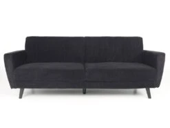 Canapé Convertible Clic-clac Refresha Velours Noir -Accueil-Canapé canape 20006857