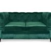 Grand Canapé 2 Places Chesterfield Velours Vert -Accueil-Canapé canape 20006881