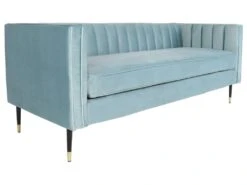 Canapé 3 Places Djulian Velours Bleu