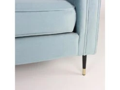 Canapé 3 Places Djulian Velours Bleu -Accueil-Canapé canape 20007003