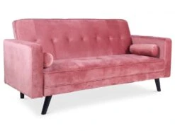 Canapé Convertible Clic-clac Scandinave Slow Velours Rose