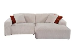 Canapé D'angle Droit En Velours Côtelé Beige TIRONO -Accueil-Canapé canape 20478705