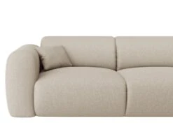 Grand Canapé D'angle Droit En Tissu Chiné Beige POGNI -Accueil-Canapé canape 20729171