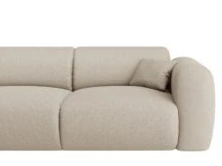 Grand Canapé D'angle Gauche En Tissu Chiné Beige POGNI -Accueil-Canapé canape 20729435