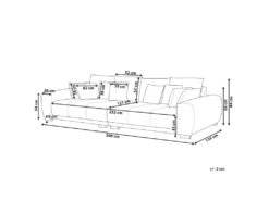 Canapé 4 Places En Tissu Beige TORPO -Accueil-Canapé canape 20911507