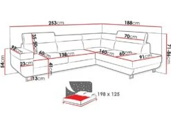Canapé D'angle "Fonti" En Velours Côtelé - 5 Places - Gris -Accueil-Canapé canape 20936271