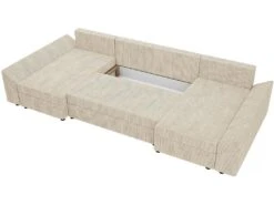 Canapé Panoramique "Vaugirard" En Velours Côtelé - 5 Places - Beige -Accueil-Canapé canape 20940689