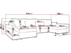 Canapé Panoramique "Vaugirard" En Velours Côtelé - 5 Places - Beige -Accueil-Canapé canape 20940691