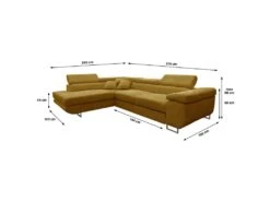 Canapé D'angle Convertible Gauche 4 Places Coffre Martin Velours Côtelé Jaune 8 Canapé D'angle Convertible Gauche 4 Places Coffre Martin Velours Côtelé Jaune -Accueil-Canapé canape 20941691