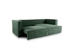 Canapé D'angle Réversible Convertible 3 Places Jimmy Velours Côtelé Vert Sapin -Accueil-Canapé canape 20941731