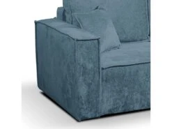 Canapé D'angle Réversible Convertible 3 Places Coffre Romain Velours Bleu -Accueil-Canapé canape 20942149