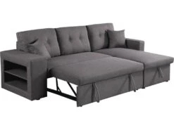 Canapé D'angle Convertible/réversible "Axel" - 3 Places - Gris -Accueil-Canapé canape 20959293