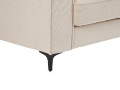 Canapé 3 Places En Velours Côtelé Beige OLMEDA -Accueil-Canapé canape 20974765