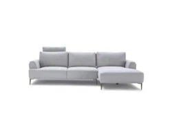 Canapé D'angle Droit Tissu Gris Clair Modulable - ALIX -Accueil-Canapé canape 21042173