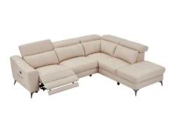 Canapé D'angle Droit Relax électrique En Cuir Crème FORLO 14 Canapé D'angle Droit Relax électrique En Cuir Crème FORLO -Accueil-Canapé canape 21136909