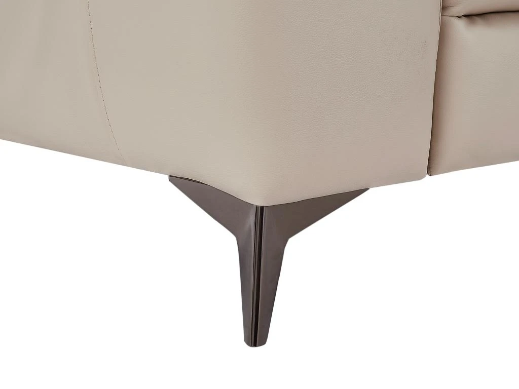 Canapé D'angle Droit Relax électrique En Cuir Crème FORLO 9 Canapé D'angle Droit Relax électrique En Cuir Crème FORLO – Image 7