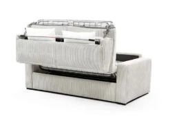 Canapé 4 Places Convertible Express En Velours Côtelé Beige - Couchage 160 Cm - Matelas 18 Cm - MONDOVI -Accueil-Canapé canape 21153703