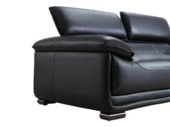 Canapé 2 Places En Cuir MACELO - Noir -Accueil-Canapé canape 211741