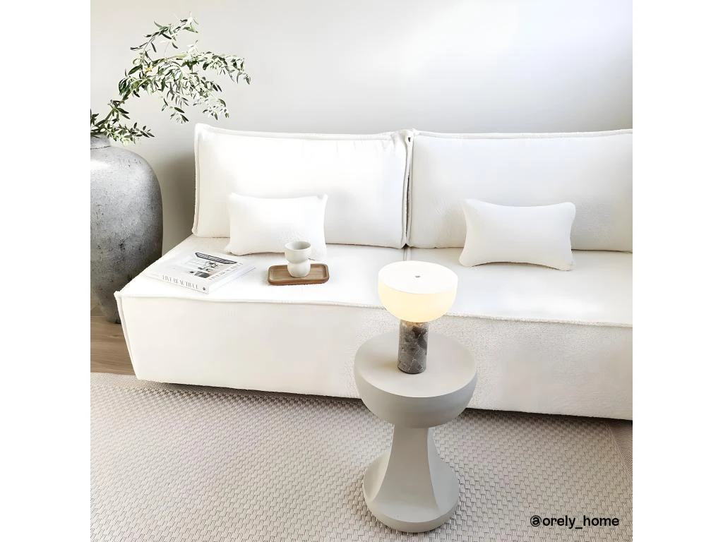 Canapé Convertible 3 Places Avec Coffre De Rangement En Tissu Bouclette écru - Milla 4 Canapé Convertible 3 Places Avec Coffre De Rangement En Tissu Bouclette écru - Milla – Image 2