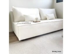 Canapé Convertible 3 Places Avec Coffre De Rangement En Tissu Bouclette écru - Milla 10 Canapé Convertible 3 Places Avec Coffre De Rangement En Tissu Bouclette écru - Milla -Accueil-Canapé canape 21179431