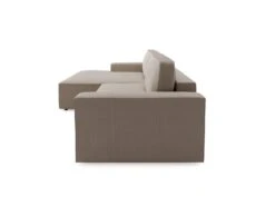 Canapé Angle Gauche Convertible Coffre Velours Côtelé Taupe 300x174cm -Accueil-Canapé canape 21219461