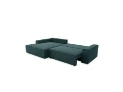 Canapé Angle Gauche Convertible Coffre Velours Bleu 300x174cm -Accueil-Canapé canape 21220019