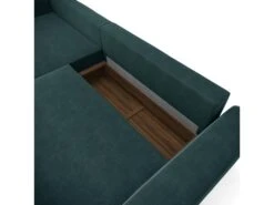 Canapé Angle Gauche Convertible Coffre Velours Bleu 300x174cm -Accueil-Canapé canape 21220021