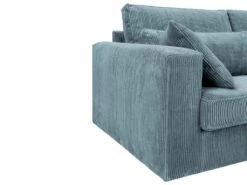 Canapé 3 Places En Velours Côtelé Bleu Turquoise MONDOVI 9 Canapé 3 Places En Velours Côtelé Bleu Turquoise MONDOVI -Accueil-Canapé canape 21343999