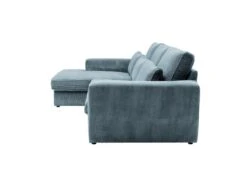Canapé D'angle Gauche En Velours Côtelé Bleu Turquoise MONDOVI -Accueil-Canapé canape 21382767
