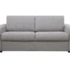 Canapé 4 Places Convertible Express En Tissu Gris - Matelas 14 Cm - Couchage 160cm - BEVIS