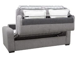 Canapé 4 Places Convertible Express En Tissu Gris - Matelas 14 Cm - Couchage 160cm - BEVIS -Accueil-Canapé canape 2145911