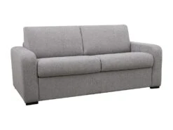 Canapé 4 Places Convertible Express En Tissu Gris - Matelas 14 Cm - Couchage 160cm - BEVIS -Accueil-Canapé canape 2145923