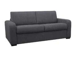 Canapé 4 Places Convertible Express En Tissu Gris Anthracite - Matelas 14 Cm - Couchage 160cm - BEVIS -Accueil-Canapé canape 2146049