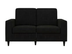 Canapé 2 Places En Velours Noir -Accueil-Canapé canape 21490671