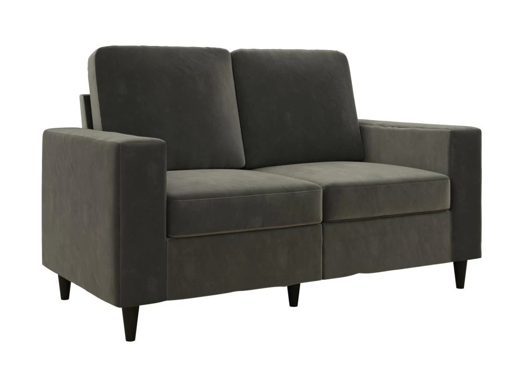 Canapé 2 Places En Velours Gris 3 Canapé 2 Places En Velours Gris