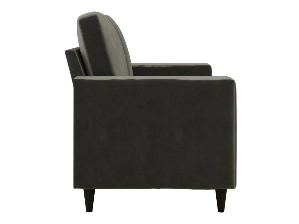 Canapé 2 Places En Velours Gris 5 Canapé 2 Places En Velours Gris – Image 3