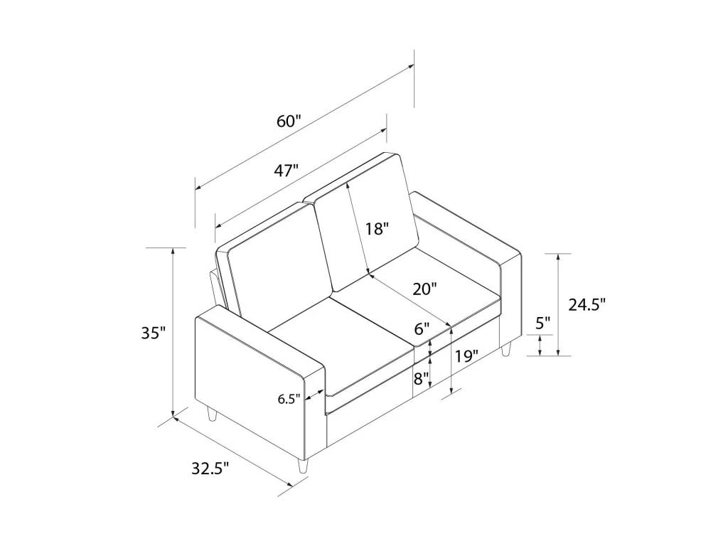 Canapé 2 Places En Velours Gris 7 Canapé 2 Places En Velours Gris – Image 5