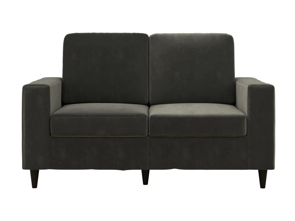 Canapé 2 Places En Velours Gris 12 Canapé 2 Places En Velours Gris – Image 10