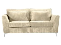 Canapé 2 Places Isla Velours Côtelé Beige - Beige