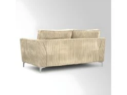 Canapé 2 Places Isla Velours Côtelé Beige - Beige -Accueil-Canapé canape 21882355