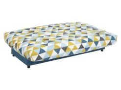 Canapé Convertible Clic-clac En Tissu SALOON Avec Coffre De Rangement - Bleu Imprimé GRAPHIC -Accueil-Canapé canape 219187