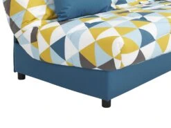 Canapé Convertible Clic-clac En Tissu SALOON Avec Coffre De Rangement - Bleu Imprimé GRAPHIC -Accueil-Canapé canape 219197